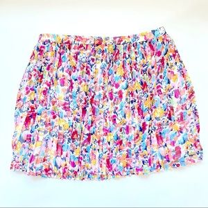 BCBGeneration Floral Pleated Mini Skirt